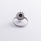 Серебряное кольцо с сапфиром и фианитами GS-01-012-3110 от ювелирного магазина Оникс - 2