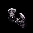 Серебряные серьги-гвоздики с фианитами 121660 от ювелирного магазина Оникс - 1