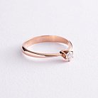Помолвочное золотое кольцо с бриллиантом 219422421 от ювелирного магазина Оникс - 2