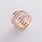 Золотое кольцо (фианиты) к05794 от ювелирного магазина Оникс