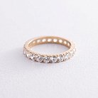 Кольцо с дорожкой камней в желтом золоте (фианиты) к07389 от ювелирного магазина Оникс - 5
