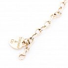 Золотой браслет сердечком минимализм б02470 от ювелирного магазина Оникс - 1