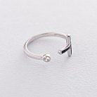 Серебряное кольцо "Крестик" с эмалью 112025 от ювелирного магазина Оникс - 8