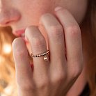 Шариковое кольцо "Сердечко" в красном золоте к06612 от ювелирного магазина Оникс - 2