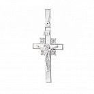 Срібний православний хрест (перламутр, фіаніт) 13868 от ювелирного магазина Оникс