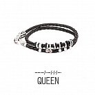 Кожаный браслет Morza Kraken Queen (Королева) со вставками из серебра K0103-Q11 от ювелирного магазина Оникс