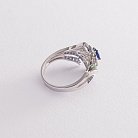 Золотое кольцо с сапфирами, бриллиантами и уваровитами MR18255gm от ювелирного магазина Оникс - 2