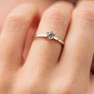 Помолвочное кольцо с фианитом (белое золото) к07174 от ювелирного магазина Оникс - 3