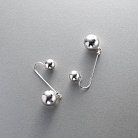 Серебряные серьги "Шарики" 121874 от ювелирного магазина Оникс - 2