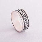 Серебряное кольцо с узором 11069 от ювелирного магазина Оникс