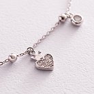 Серебряный браслет с сердечком (фианиты) 141251 от ювелирного магазина Оникс - 2