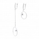 Срібні сережки "Кружечка з кульками" 122315 от ювелирного магазина Оникс - 1