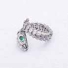 Серебряное кольцо "Змей" с фианитами 11440 от ювелирного магазина Оникс - 2