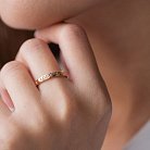 Золотое кольцо "Love" к05877 от ювелирного магазина Оникс - 1