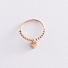 Золотое кольцо "Сердечко" с фианитом к06818 от ювелирного магазина Оникс - 2
