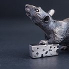 Срібна фігура ручної роботи "Мишка" сер00072м от ювелирного магазина Оникс - 2