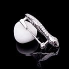 Серебряная брошь "Змея" с фианитами 16092 от ювелирного магазина Оникс - 2