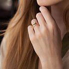 Золотое помолвочное кольцо с фианитами к03362 от ювелирного магазина Оникс - 1