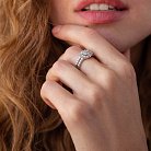 Кольцо в белом золоте с бриллиантами ккит513 от ювелирного магазина Оникс - 5