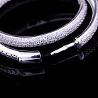 Сережки "Кільця з фіанітами" (40мм, родій) 12907 от ювелирного магазина Оникс - 3