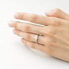 Золотое помолвочное кольцо с фианитами к04543 от ювелирного магазина Оникс - 1
