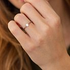 Помолвочное серебряное кольцо с фианитом 478 от ювелирного магазина Оникс - 1