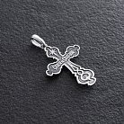 Серебряный крестик с распятием "Спаси и сохрани" 132663 от ювелирного магазина Оникс - 2
