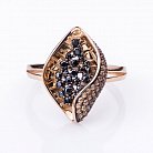 Золотое кольцо с фианитами к04975 от ювелирного магазина Оникс - 2
