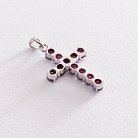 Срібний хрест з рубінами 131571 от ювелирного магазина Оникс - 2