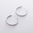 Серебряные серьги-кольца 122255 от ювелирного магазина Оникс - 2