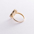 Кольцо "Клевер" в желтом золоте (перламутр) к07615 от ювелирного магазина Оникс - 5