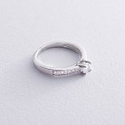 Серебряное помолвочное кольцо с фианитами 112071 от ювелирного магазина Оникс - 2