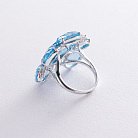 Золотое кольцо с бриллиантами и топазами к1042A1 от ювелирного магазина Оникс - 3