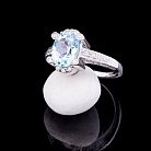Серебряное кольцо с голубым топазом 111548 от ювелирного магазина Оникс