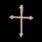 Золотий хрестик з діамантами п106sl от ювелирного магазина Оникс - 1