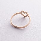 Кольцо "Сердечко" в желтом золоте к07411 от ювелирного магазина Оникс - 7