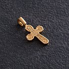 Серебряный крестик с чернением и позолотой 132388 от ювелирного магазина Оникс - 2