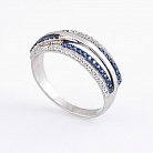 Серебряное кольцо с фианитами 111612 от ювелирного магазина Оникс