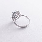 Серебряное кольцо с голубым топазом и фианитами GS-01-134-3910 от ювелирного магазина Оникс - 4