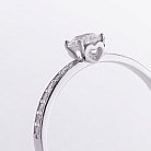 Золотое помолвочное кольцо "Сердечко" (фианиты) к07599 от ювелирного магазина Оникс - 2