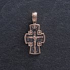 Золотой крест "Распятие Господне. Ангел Хранитель" п02645 от ювелирного магазина Оникс - 1
