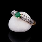 Помолвочное кольцо с изумрудом и бриллиантами КИ1-4479 от ювелирного магазина Оникс - 1