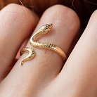 Кольцо "Змея" в желтом золоте к07994 от ювелирного магазина Оникс - 3