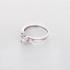 Золотое помолвочное кольцо (фианиты) к05203 от ювелирного магазина Оникс - 3