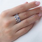 Золотое кольцо (синий сапфир, бриллиант) кб0248sth от ювелирного магазина Оникс - 1