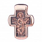Православный крест "Распятие. Ангел Господень. Иоанн Предтеча" (чернение) п01614 от ювелирного магазина Оникс - 4