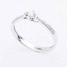 Золотое кольцо с белыми бриллиантами кб03040 от ювелирного магазина Оникс