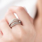 Серебряное кольцо с фианитами 112578 от ювелирного магазина Оникс