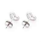 Срібні сережки-пусети "Серця" з фіанітами 121742 от ювелирного магазина Оникс - 3