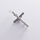 Православный крест из серебра с чернением 13108 от ювелирного магазина Оникс - 1